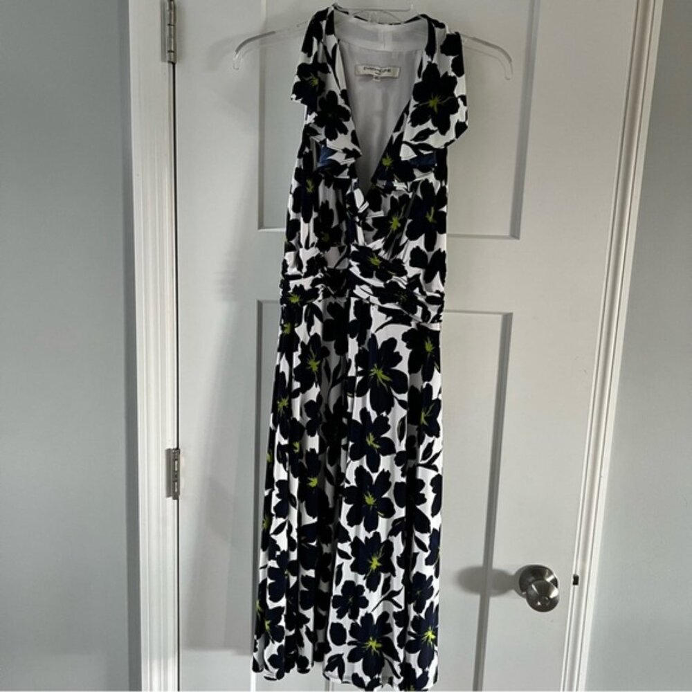 Evan Picone Floral Sleeveless Midi Dress
